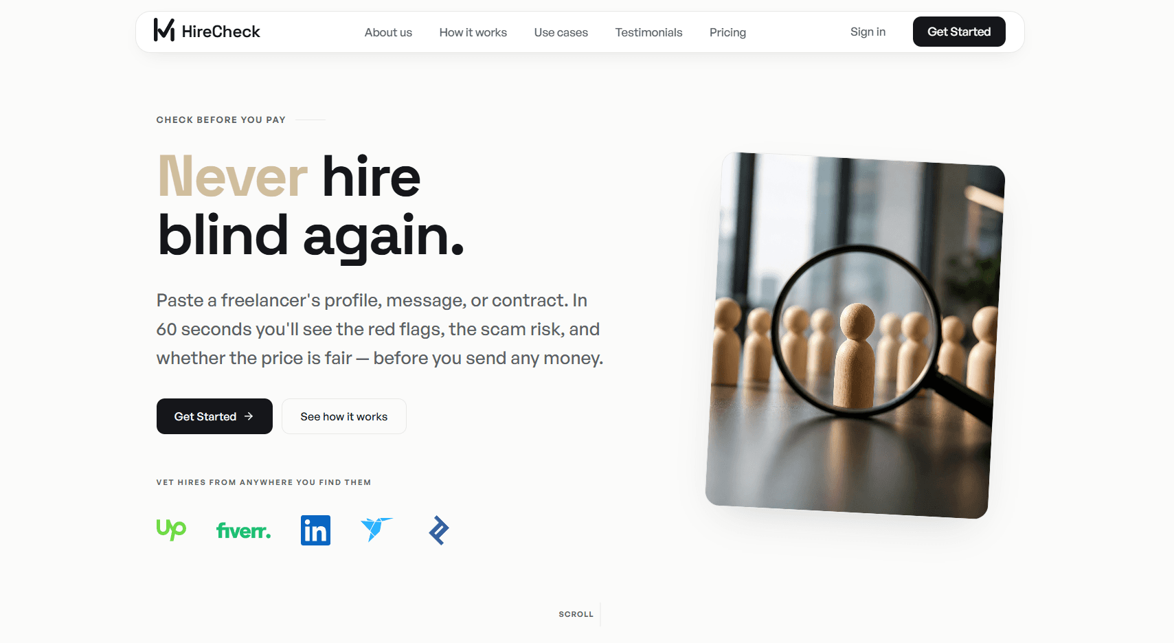 HireCheck, the AI freelancer vetting tool